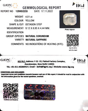 4.01/CT Natural Ceylonese Pukhraj with Govt Lab Certificate-6771